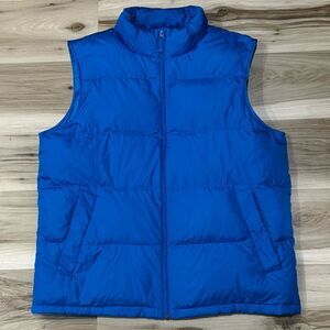 Lands End Blue Down Puffer Vest Men’s Large